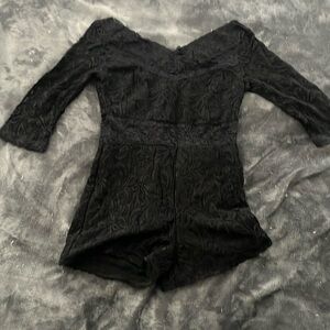 Black Lace Romper